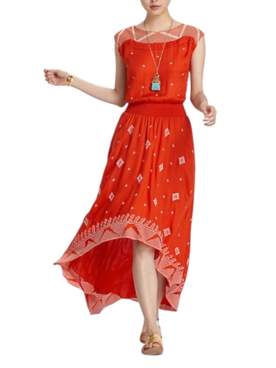 Floreat Dresses & Skirts - Vintage Floreat Nanette Hi-Low Maxi Dress